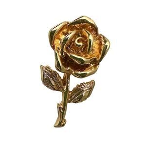 🍭6/$30 Small Gold Tone Rose Pin